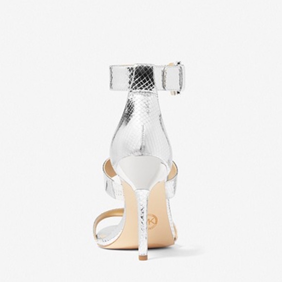 MICHAEL MICHAEL KORS
Amal Metallic Snake Embossed Leather Sandal - Picture 3 of 6